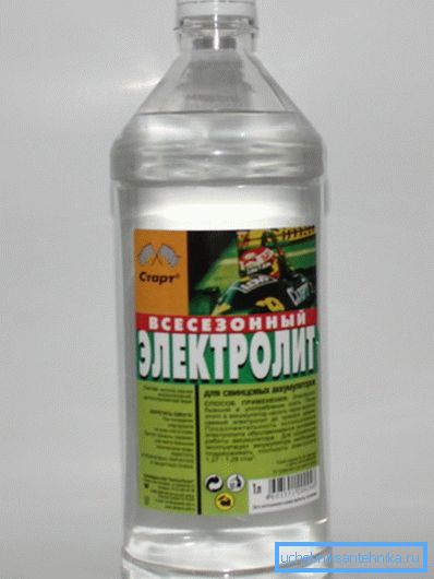 Akumulatorski elektrolit. Akumulatorski elektrolit.