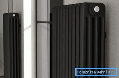 Črni radiator je zelo privlačen