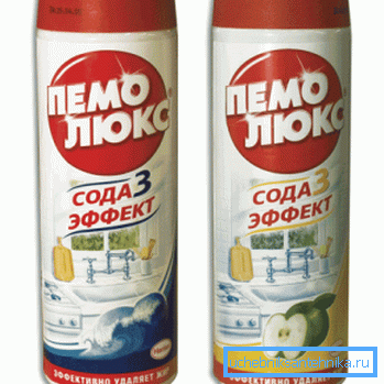 Čistila z abrazivnim prahom.