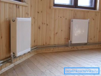 Če se odločite, da boste radiatorje dodali, jih nato postavite pod okna ali v bližini vhodnih vrat (kot na sliki)