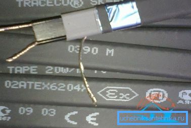 Foto samoregulacijski kabel.