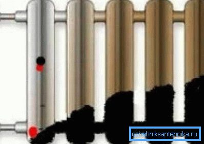 Umazanija - glavno stikalo radiatorja iz vročine. Umazanija - glavno stikalo radiatorja iz vročine.