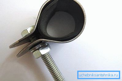 Kovinska objemka z gumijastim tesnilom Kovinska objemka z gumijastim tesnilom