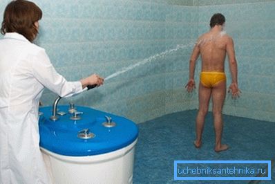 Uporaba Charcotove tuše v wellness centru