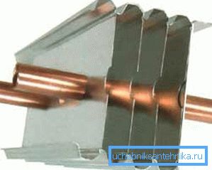 Kombinacija bakrenih cevi in aluminijastih plošč Kombinacija bakrenih cevi in aluminijastih plošč