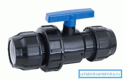 Kompresijski krogelni ventil 32 HDPE Kompresijski krogelni ventil 32 HDPE