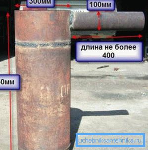 Ohišje enote z varjenim dimnikom.