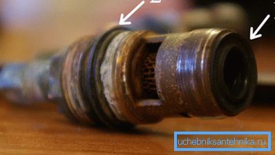 Lokacije gumijastih tesnil na mehčalnem mehanizmu za zaklepanje, v primeru poškodb, pri katerih skoraj vedno pride do okvare te vrste