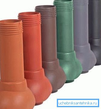 Na foto - plastičnih elementih strešnega prezračevanja. Na foto - plastičnih elementih strešnega prezračevanja.