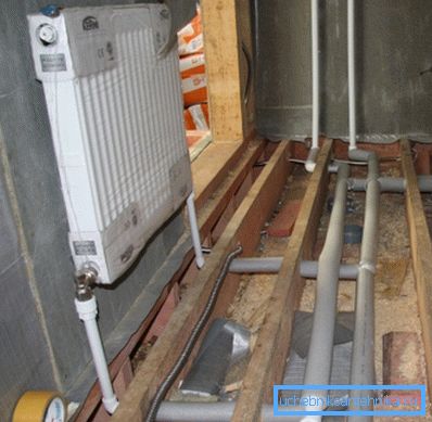 Na fotografiji - primer spodnje povezave radiatorja