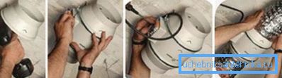 Na fotografiji - namestitev kanalskega ventilatorja