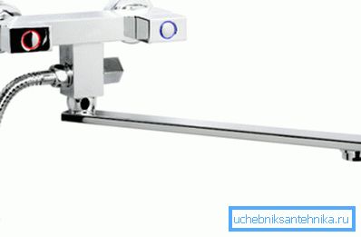 Stainless izrez za mešalnik v kopeli 50 cm