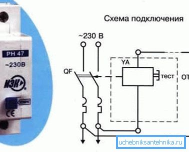Neodvisno sproščanje s priključnim diagramom.