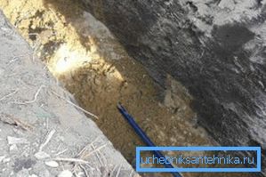 Potresite cev in zakopajte jarku.