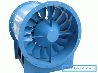 Aksialni industrijski ventilator.