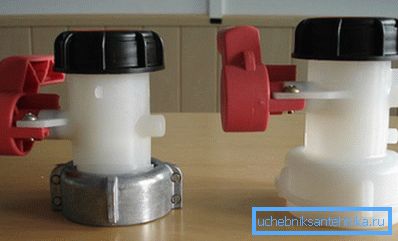Plastični ventili za eurocube s kovinskim in polimernim adapterjem Plastični ventili za eurocube s kovinskim in polimernim adapterjem