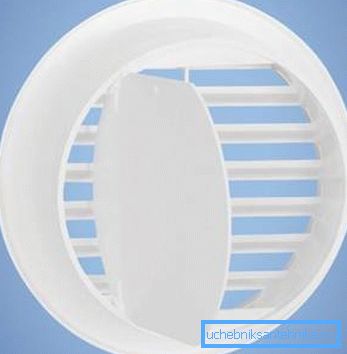Plastična prezračevalna rešetka z ventilom