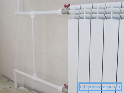 Priključitev radiatorja v sistem Priključitev radiatorja v sistem