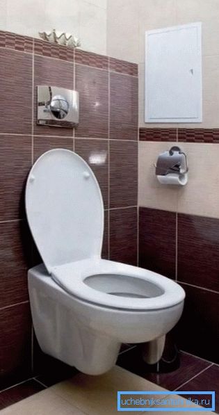 Viseči WC rešuje prostor zaradi skritega postavitve cisterne Viseči WC rešuje prostor zaradi skritega postavitve cisterne