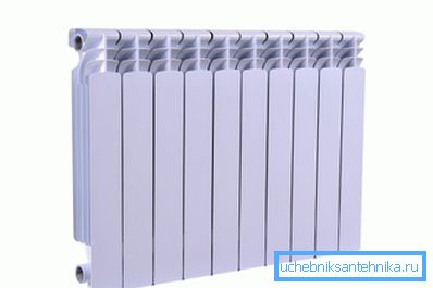 Primer aluminijastega radiatorja