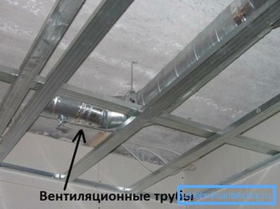 Primer cevne instalacije v spuščenih stropih Primer cevne instalacije v spuščenih stropih