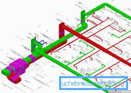Projekt prezračevalnega sistema pisarniškega centra.