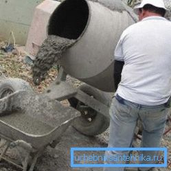 Delo z betonskim mešalcem Delo z betonskim mešalcem