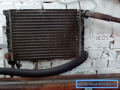 Domači garažni grelec iz avtomobilskega radiatorja Domači garažni grelec iz avtomobilskega radiatorja