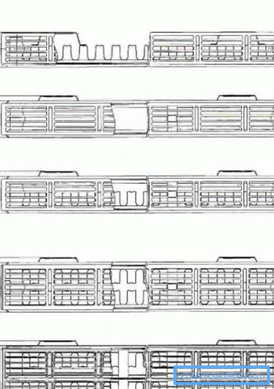 Diagram palete modelov Prado radiatorja Diagram palete modelov Prado radiatorja