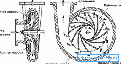 Shema centrifugalne črpalke Shema centrifugalne črpalke