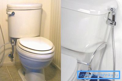 WC mešalnik s higienskim prho ima lahko zelo različno konfiguracijo.