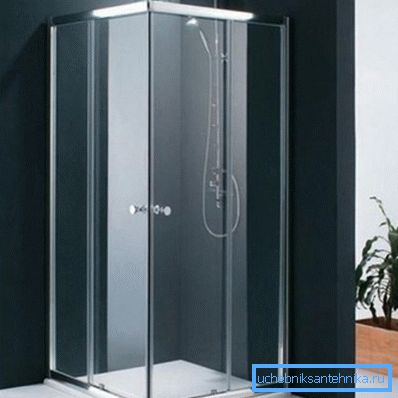 Steklena tuš kabina 90x90 brez pan
