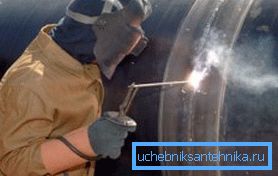 Varjenje z visokotlačnim plinskim cevovodom Varjenje z visokotlačnim plinskim cevovodom
