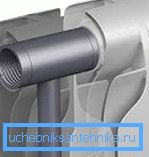 Tukaj so bimetalni radiatorji 350 mm znotraj
