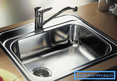 Namizni kuhinjski umivalnik iz nerjavečega jekla 50x50