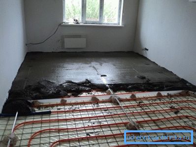 Polnjenje toplotno izoliranega tla z betonom Polnjenje toplotno izoliranega tla z betonom